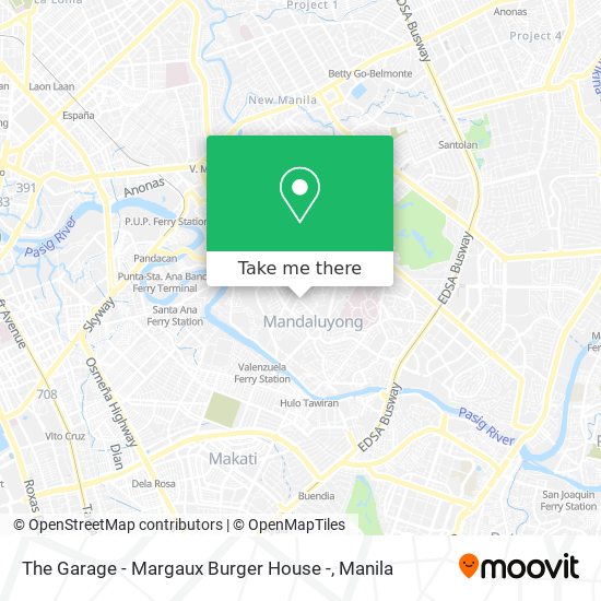 The Garage - Margaux Burger House - map