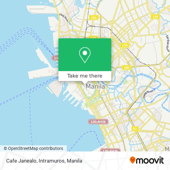 Cafe Janealo, Intramuros map