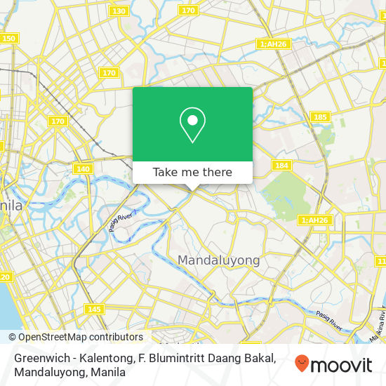 Greenwich - Kalentong, F. Blumintritt Daang Bakal, Mandaluyong map