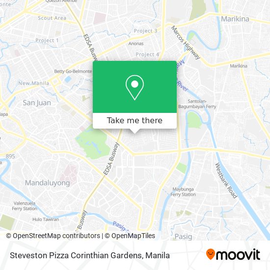 Steveston Pizza Corinthian Gardens map