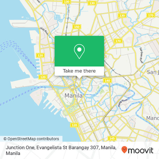 Junction One, Evangelista St Barangay 307, Manila map