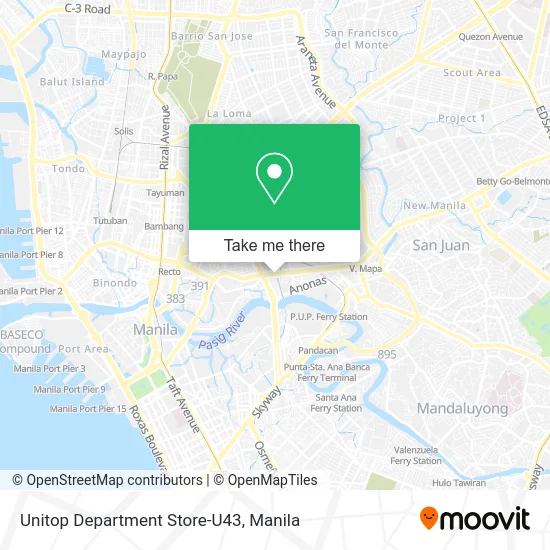 Unitop Department Store-U43 map