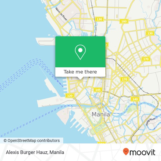 Alexis Burger Hauz, Nicolas Zamora St Barangay 64, Manila map