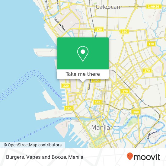 Burgers, Vapes and Booze, Corcuera Barangay 60, Manila map