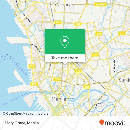Mary Grace, Felix Huertas Barangay 337, Manila map