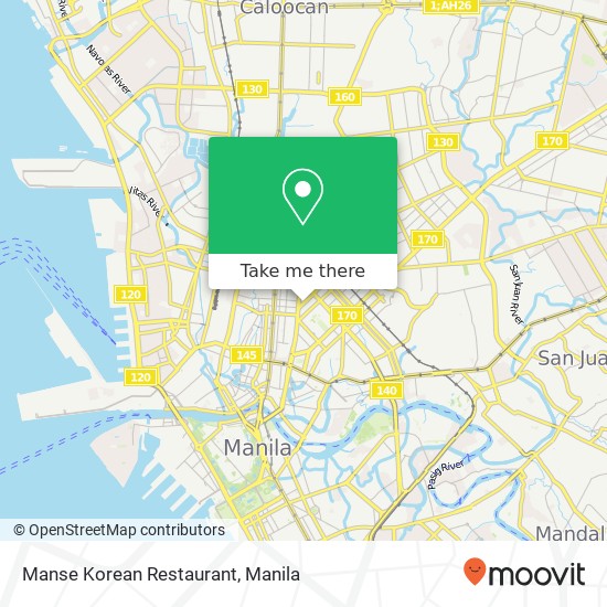 Manse Korean Restaurant, Laon Laan Rd Barangay 471, Manila map