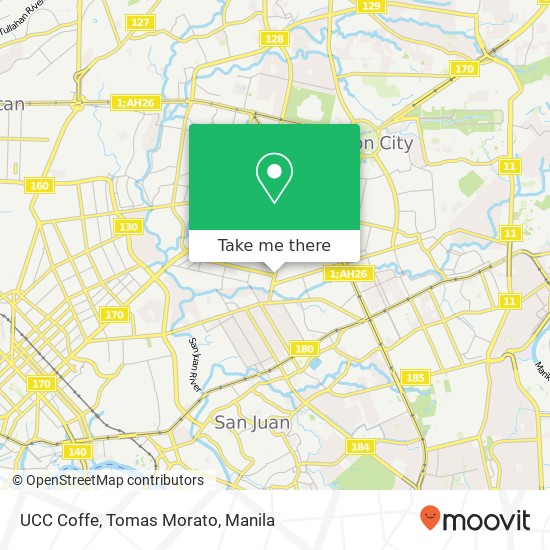UCC Coffe, Tomas Morato, Tomas Morato Ave Sacred Heart, Quezon City map