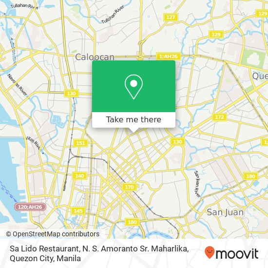 Sa Lido Restaurant, N. S. Amoranto Sr. Maharlika, Quezon City map