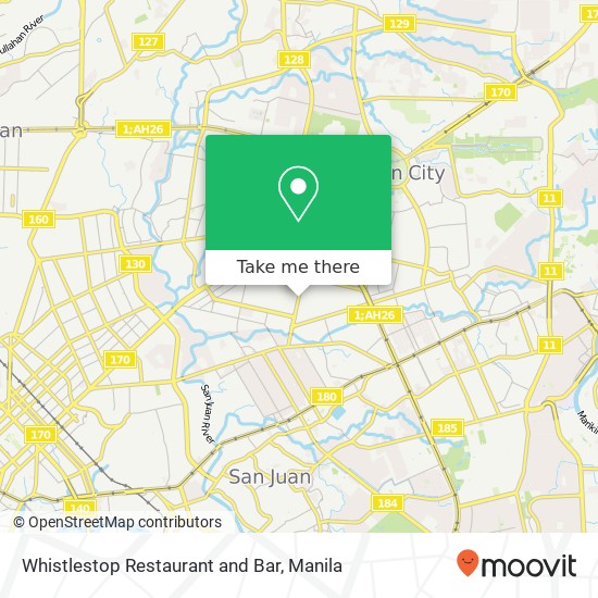 Whistlestop Restaurant and Bar, Tomas Morato Ave Sacred Heart, Quezon City map