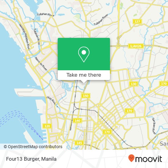 Four13 Burger, 3429F Felix Roxas St Barangay 189, Manila map