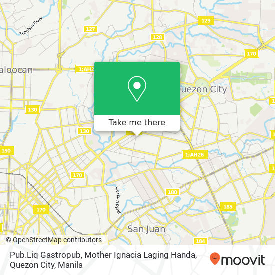 Pub.Liq Gastropub, Mother Ignacia Laging Handa, Quezon City map