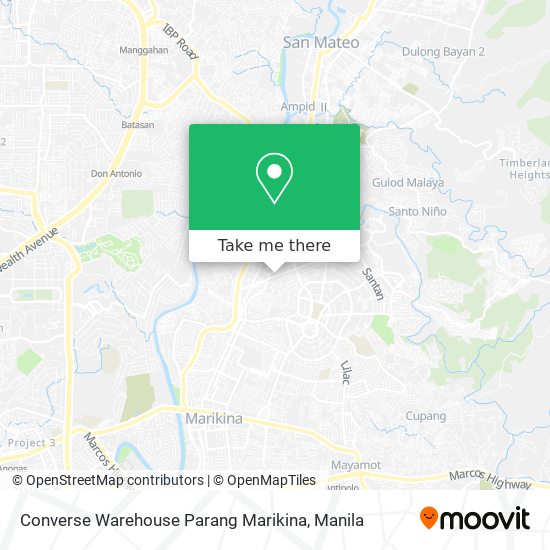 Converse Warehouse Parang Marikina map