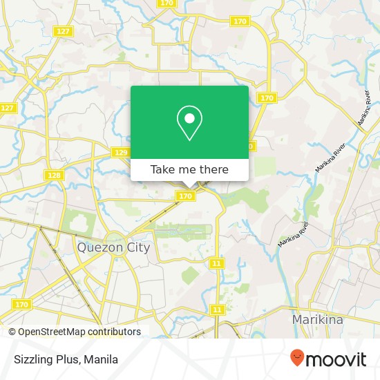 Sizzling Plus, Tandang Sora Ave Culiat, Quezon City map