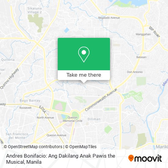 Andres Bonifacio: Ang Dakilang Anak Pawis the Musical map