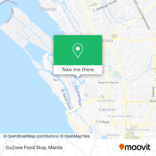 GoZone Food Stop map