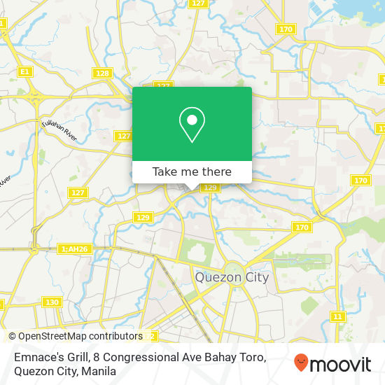 Emnace's Grill, 8 Congressional Ave Bahay Toro, Quezon City map