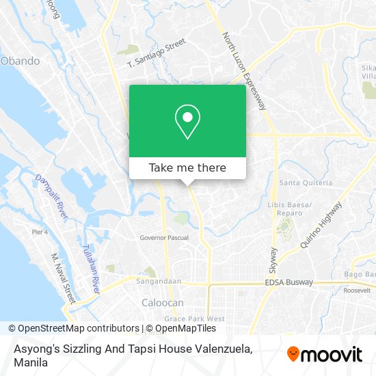 Asyong's Sizzling And Tapsi House Valenzuela map