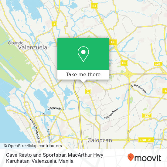 Cave Resto and Sportsbar, MacArthur Hwy Karuhatan, Valenzuela map