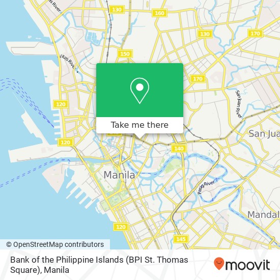 Bank of the Philippine Islands (BPI St. Thomas Square) map