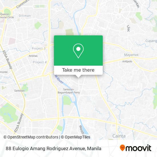 88 Eulogio Amang Rodriguez Avenue map