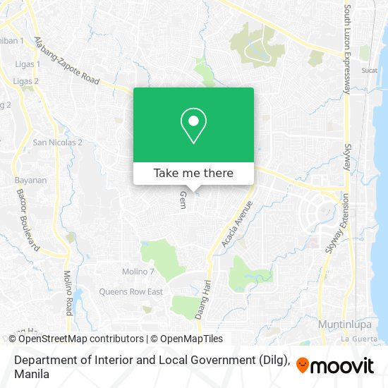 Department of Interior and Local Government (Dilg) map
