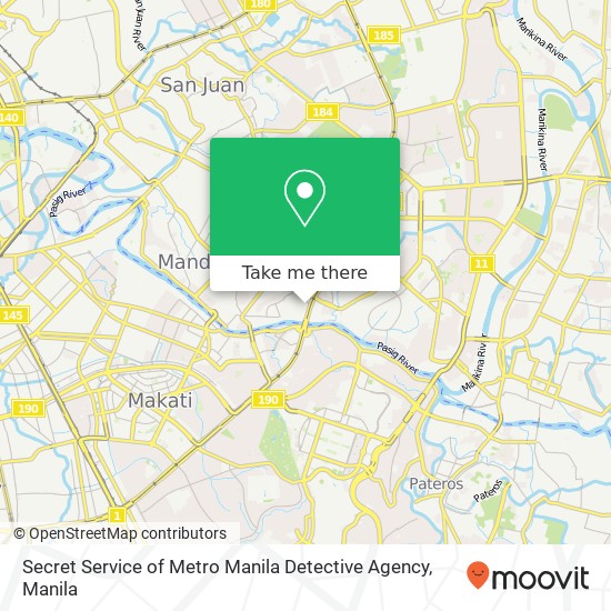 Secret Service of Metro Manila Detective Agency map