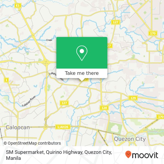 SM Supermarket, Quirino Highway, Quezon City map