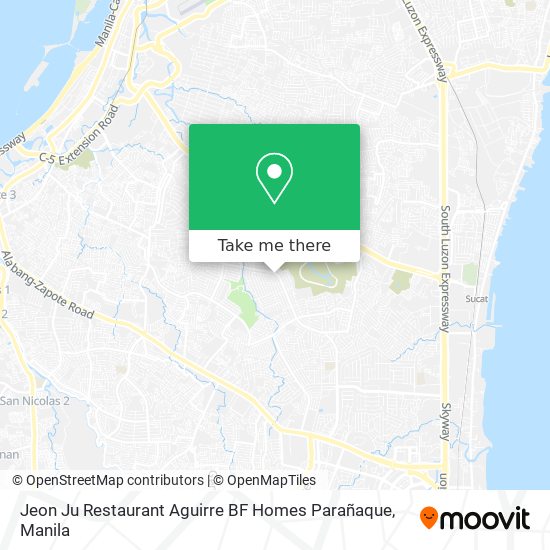 Jeon Ju Restaurant Aguirre BF Homes Parañaque map