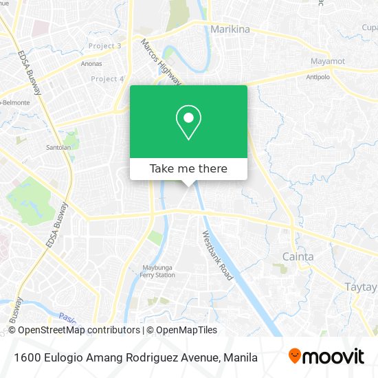 1600 Eulogio Amang Rodriguez Avenue map