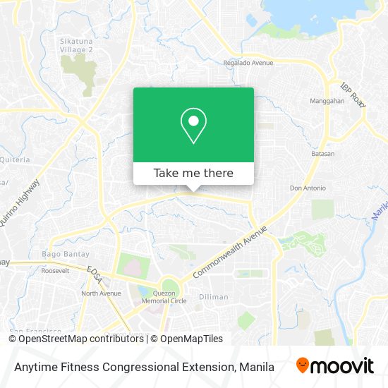 Anytime Fitness Congressional Extension map