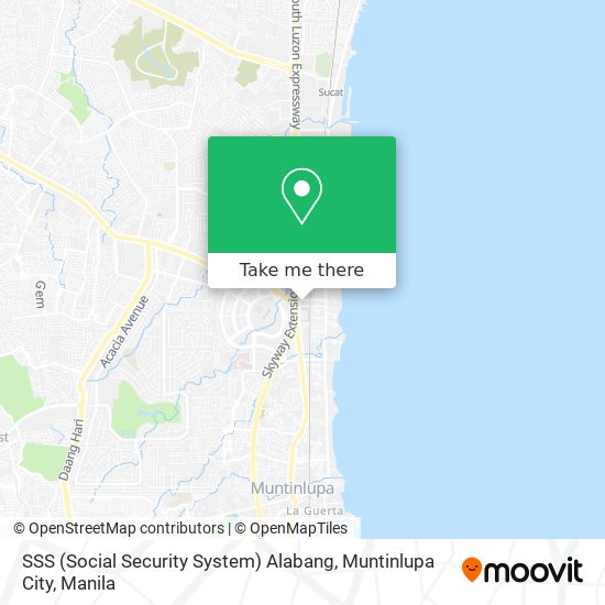 SSS (Social Security System) Alabang, Muntinlupa City map