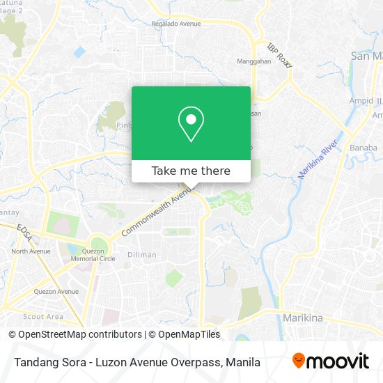 Tandang Sora - Luzon Avenue Overpass map