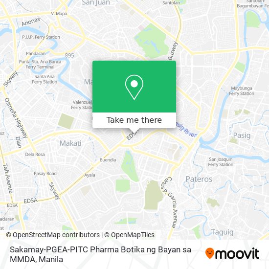 Sakamay-PGEA-PITC Pharma Botika ng Bayan sa MMDA map