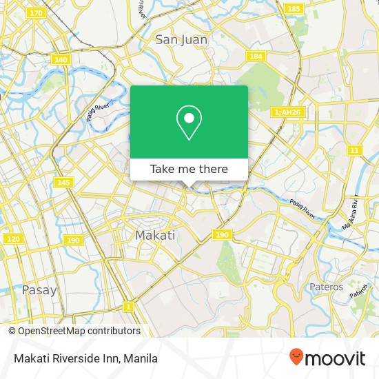Makati Riverside Inn map