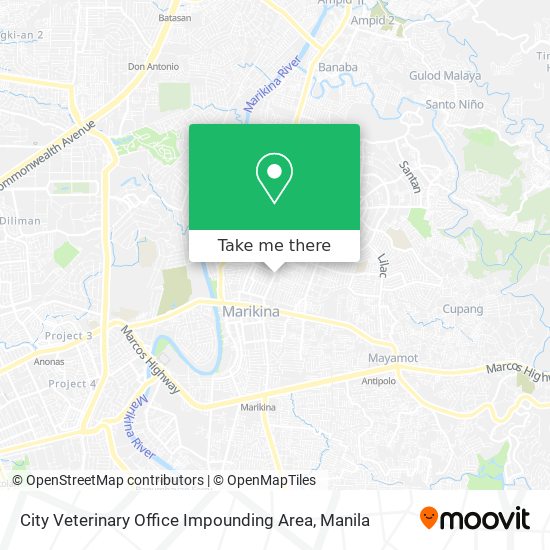 City Veterinary Office Impounding Area map