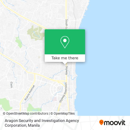 Aragon Security and Investigation Agency Corporation map