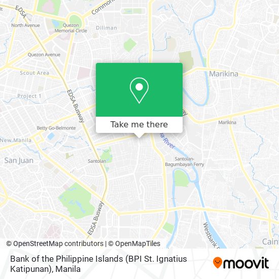Bank of the Philippine Islands (BPI St. Ignatius Katipunan) map