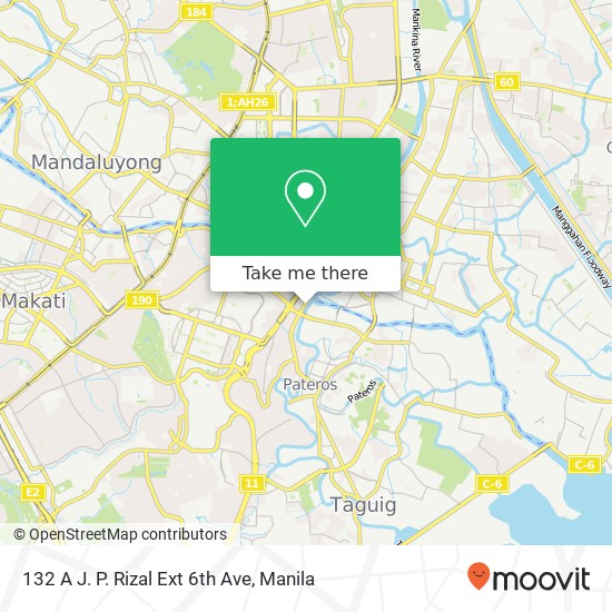 132 A J. P. Rizal Ext 6th Ave map