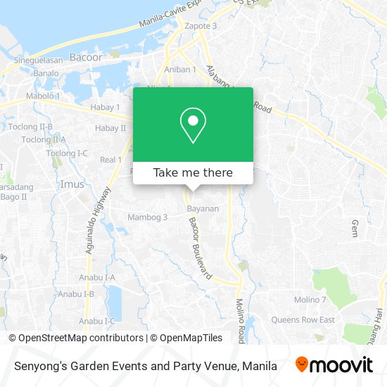 Senyong's Garden Events and Party Venue map