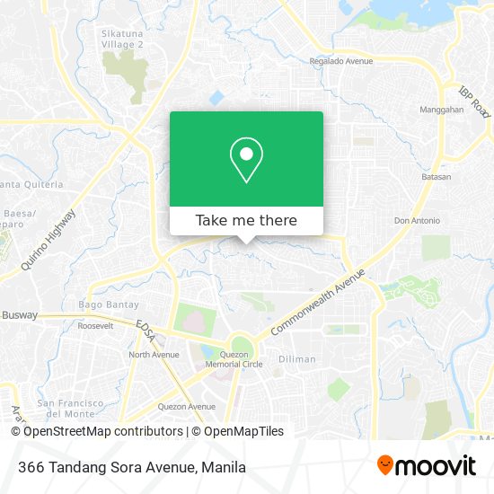 366 Tandang Sora Avenue map
