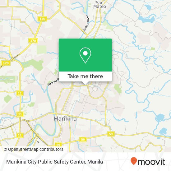 Marikina City Public Safety Center map