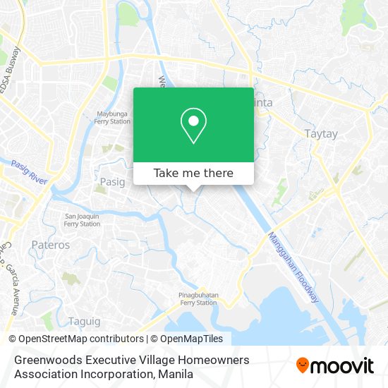 Greenwoods Executive Village Homeowners Association Incorporation map