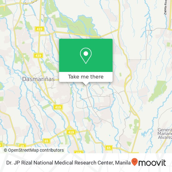 Dr. JP Rizal National Medical Research Center map