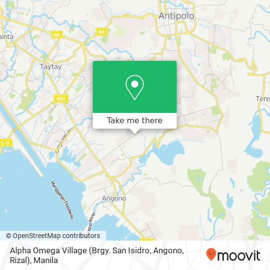 Alpha Omega Village (Brgy. San Isidro, Angono, Rizal) map
