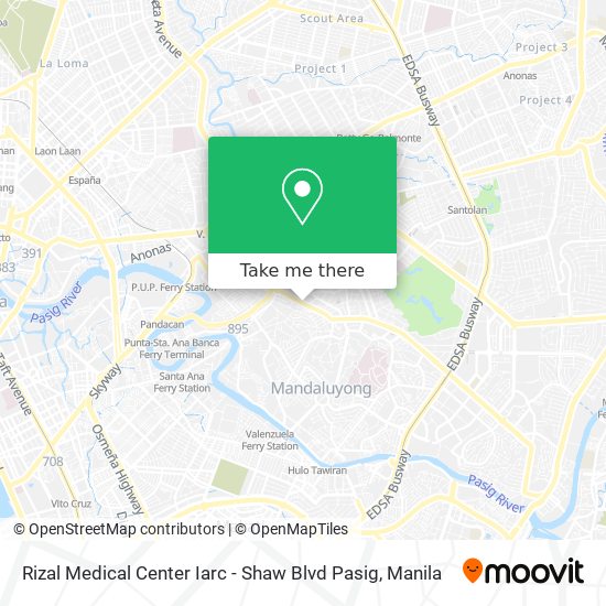 Rizal Medical Center Iarc - Shaw Blvd Pasig map
