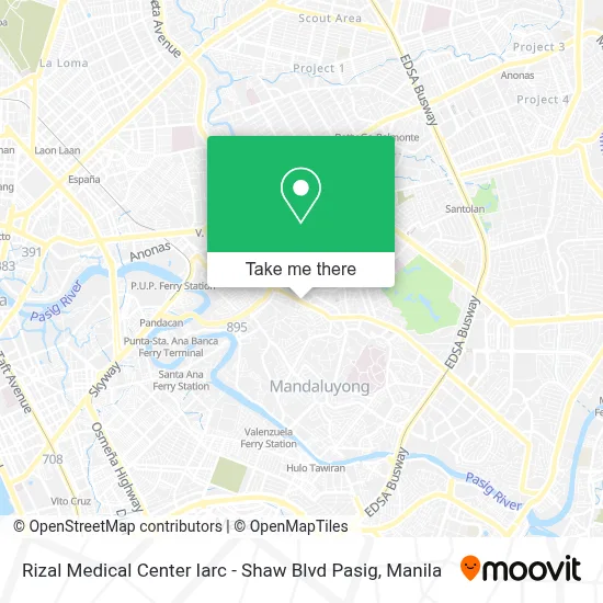 Rizal Medical Center Iarc - Shaw Blvd Pasig map
