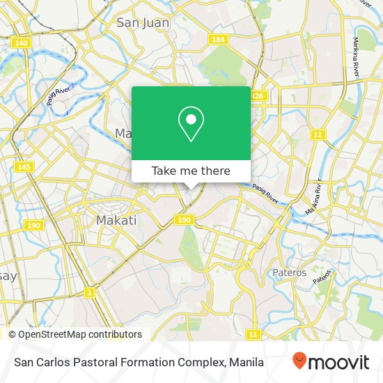 San Carlos Pastoral Formation Complex map