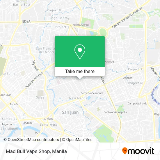 How to Get to Mad Bull Vape Shop in Quezon City by Bus or Train?