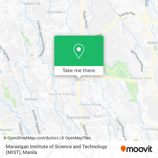 Marasigan Institute of Science and Technology (MIST) map