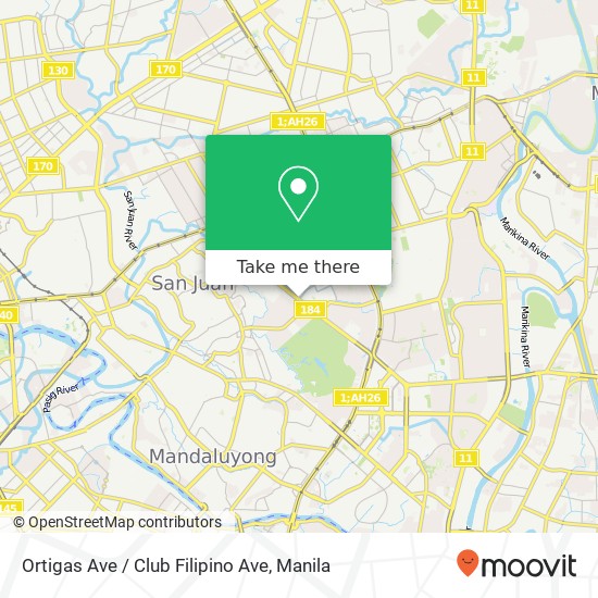 Ortigas Ave / Club Filipino Ave map